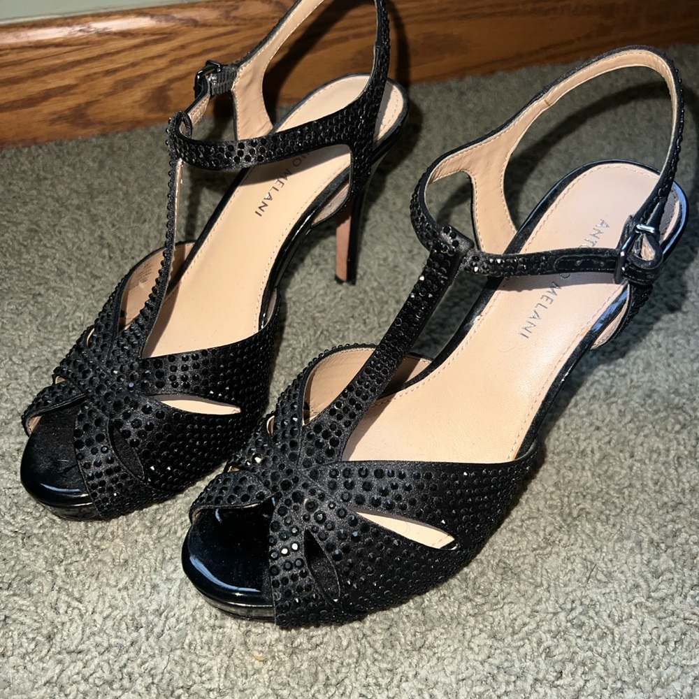 ANTONIO MELANI Black Heels Elegant Design